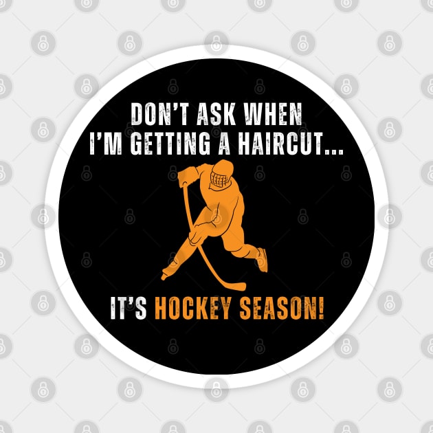 Funny Hockey Season Magnet by Illustradise